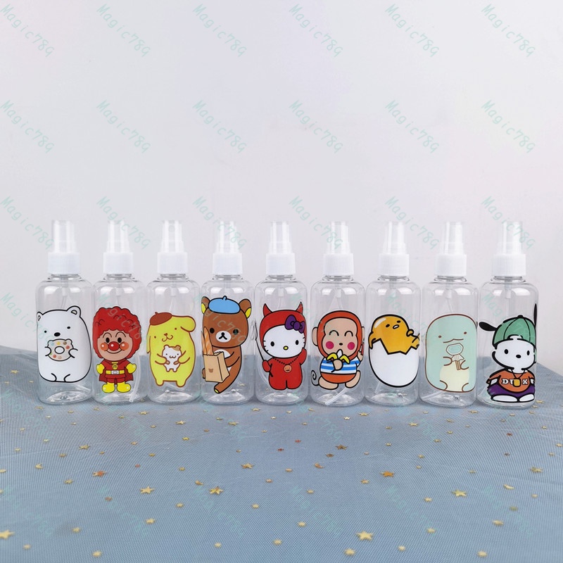 Magic789 100ML Cartoon Kumamon Kitty Melody Spray Bottle Plastic Travel Size Bottles for Cosmetic