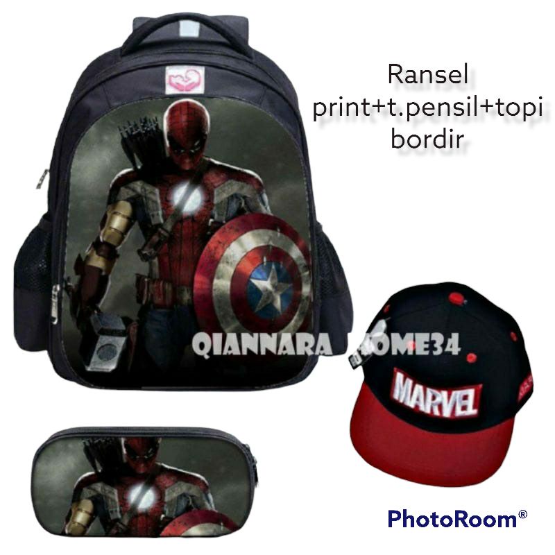 New arrival 5in1 Ransel Avengers Tas anak laki-laki ransel anak sekolah