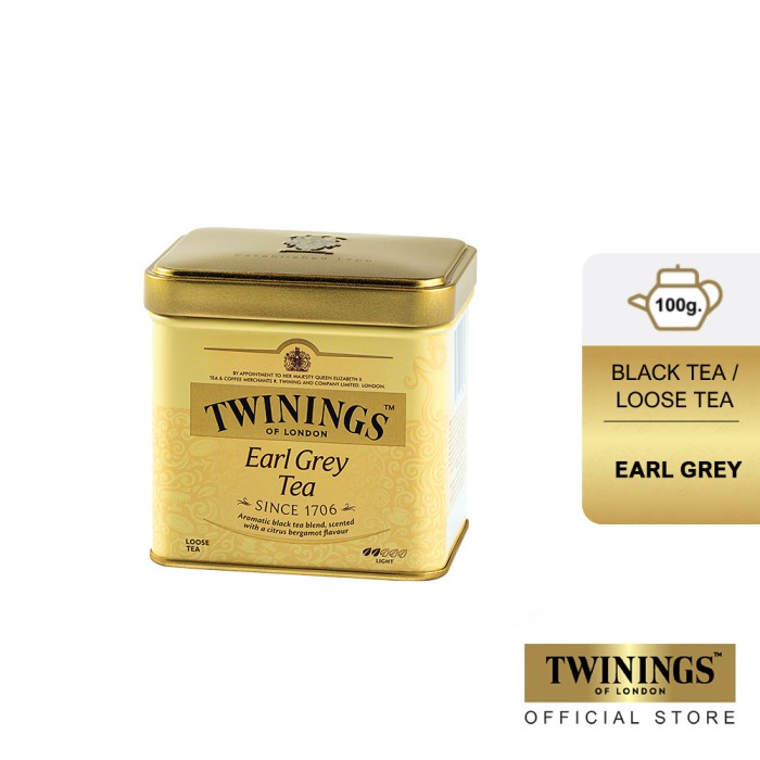 

(BISA COD) Twinings Classic Loose Leaf Earl Grey Black Tea 100gr