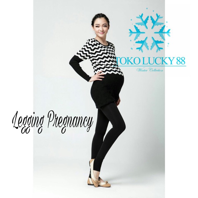 IMPORT Legging Thermal Pregnancy Celana Legging Hamil Mollad Musim dingin snow salju hiking winter