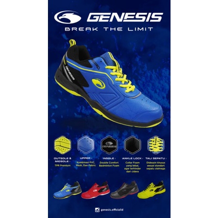sepatu badminton genesis