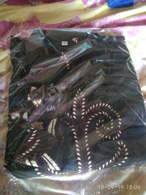 Asifa Batik Hrb026 Kenongo Kemeja Tosca Pekalongan Padi M L Xl Sogan Tulis Halus Kemeja Batik