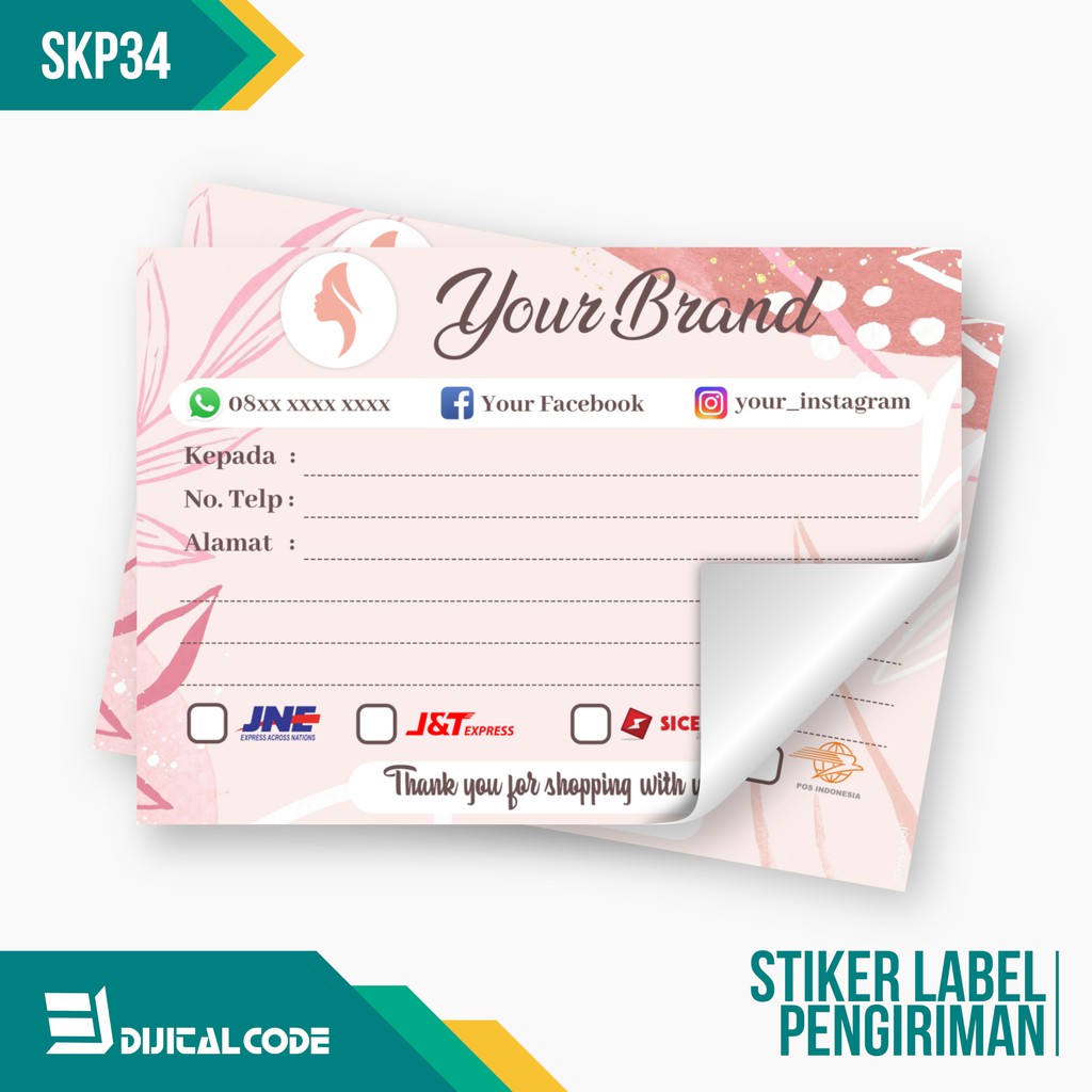 

SKP34 Stiker Label Pengiriman Paket Online Shop Olshop