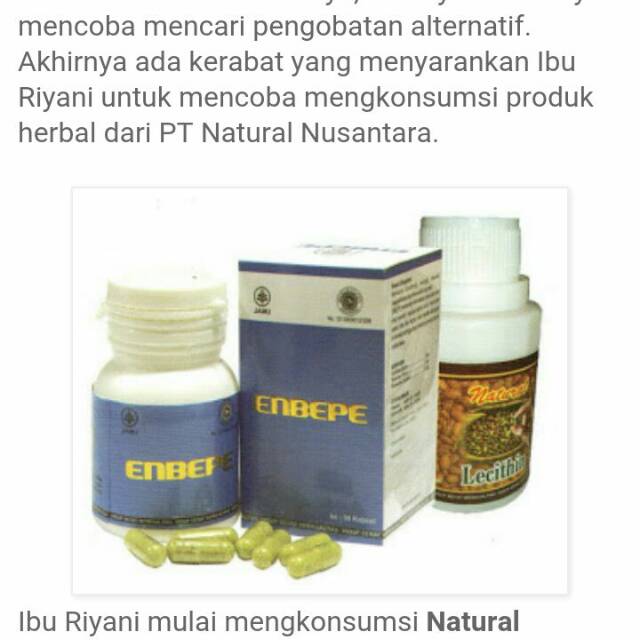 ENBEPE DAN LECITHIN OBAT HERBAL NASA