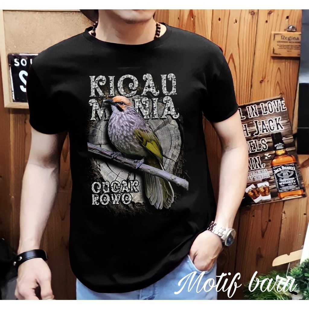 Shalch Trendy / Baju Laki-Laki / Kaos Distro Pria Motif Burung Cucak Rowo Kicau Mania