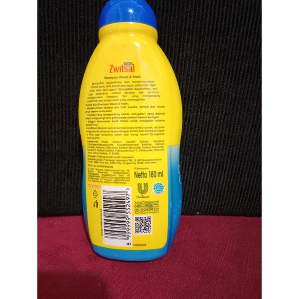Shampoo zwitsal kids 180 ml / sampo zwitsal