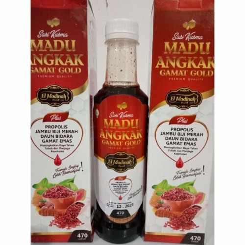 SARI KURMA MADU ANGKAK GAMAT GOLD PREMIUM QUALITY ELMADINAH FOOD isi 470 GRAM