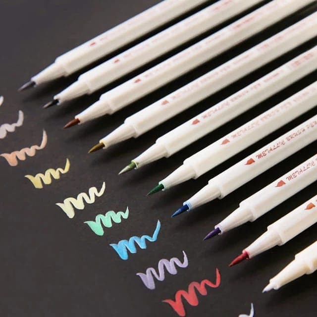 

kaligrafi-perlengkapan- sta metallic brush pen | (satuan) - silver -perlengkapan-kaligrafi.