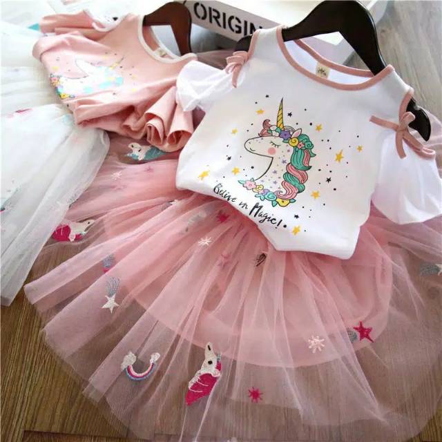 Baju anak unicorn/ dress anak unicorn / tutu anak unicorn / baju kuda poni