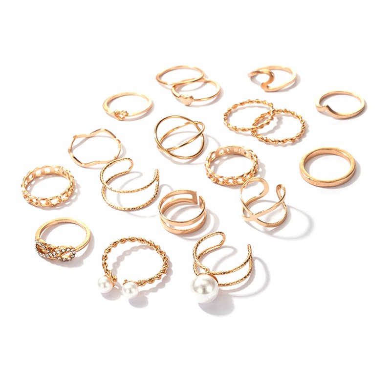 Fashion 18 Piece Female Halloween Ring Accessories Slytherin Punk Ring Girl Personality Temperament All Match Jewelry Wholesale