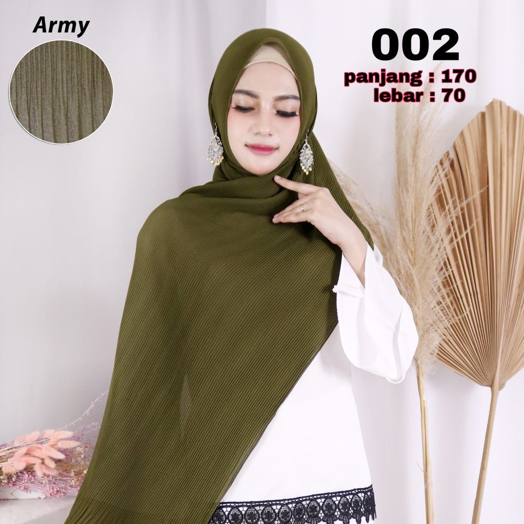 Pashmina Plisket Ceruty Babydoll 002 Hijab Plisket Ceruti Permium uk.170x70 Pleated Shawl