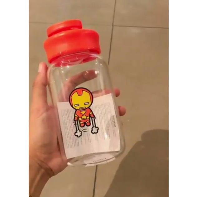 Jual Miniso Botol Minum Kaca Figure Iron Man Ready Stock Shopee Indonesia