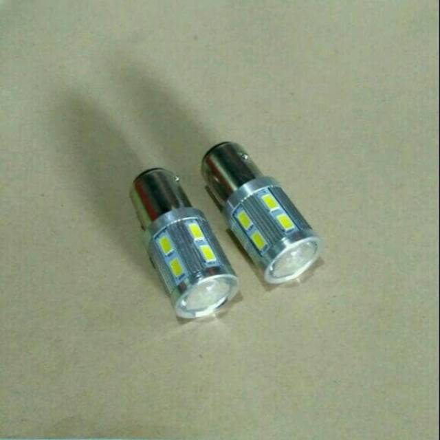 Lampu Stop /Rem LED (BAYONET) PUTIH Strobo