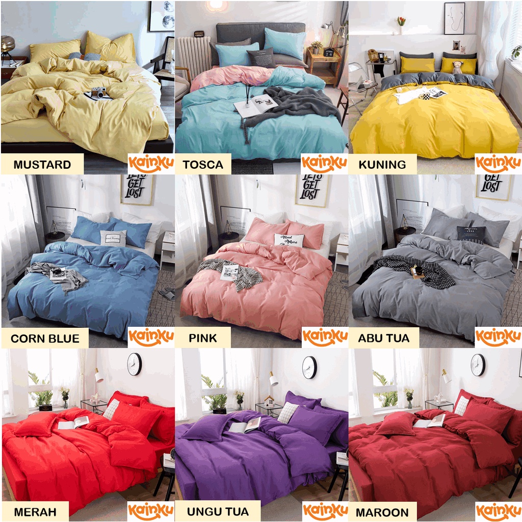 Sprei Katun Original POLOS 180 160 200 120 90 SPREI polos anti geser