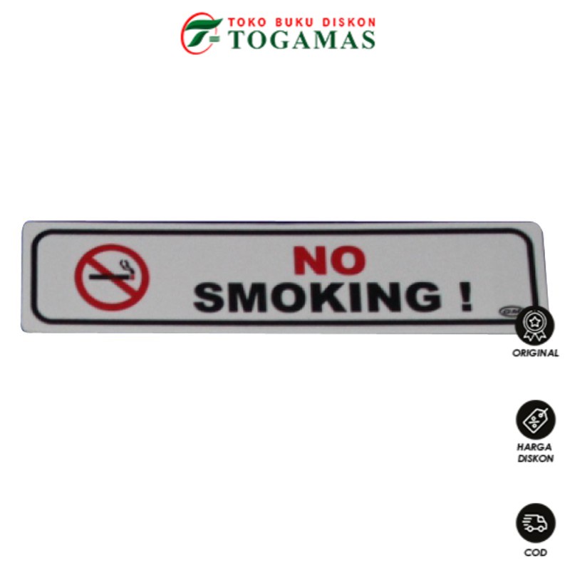 

READY STOCK !! LABEL KECIL LK 243 WARNA NO SMOKING GADING MURNI