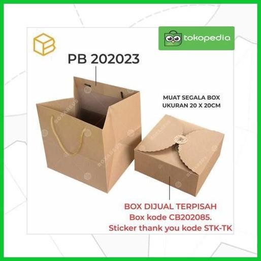 

(TERLARIS) Paper Bag Kantong Tas Paperbag Belanja Goodie Bag 20Cm - Pb202023