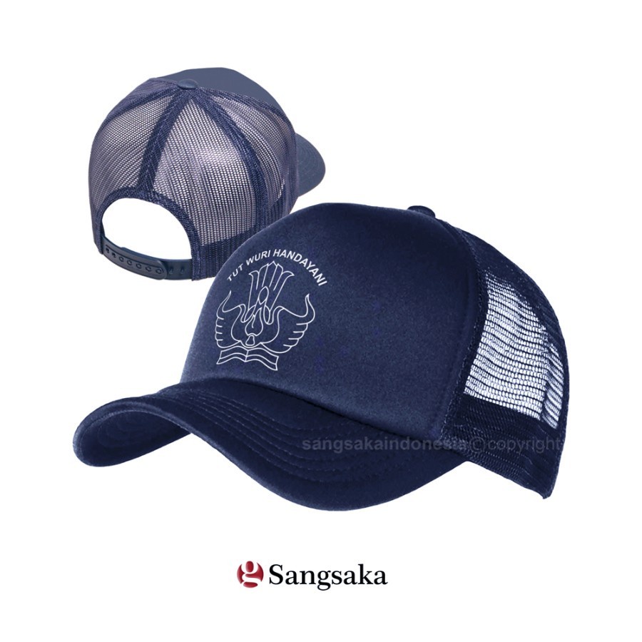 TOPi Trucker Jaring Hat Cap Distro Tut Wuri Handayani polos custom indonesia pria wanita unisex kere