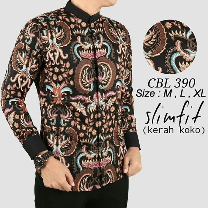 KEMEJA BATIK PRIA SLIM FIT / BAJU BATIK KOKO SLIM FIT CBL390