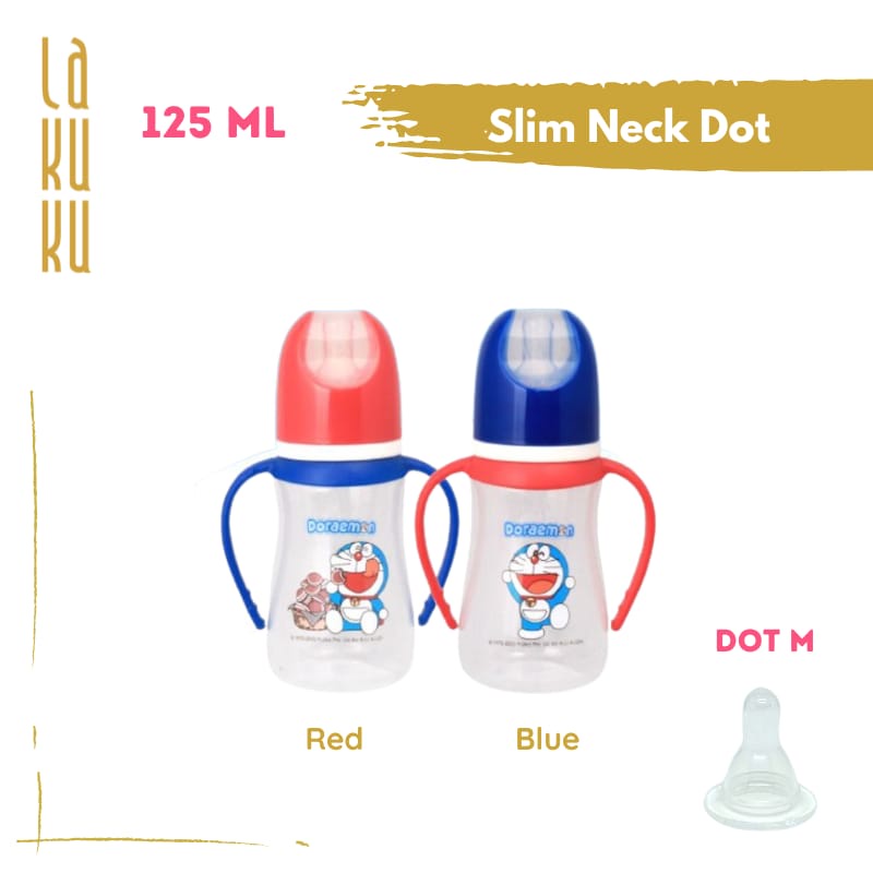 Lakuku - Botol Susu Lusty Bunny Doraemon Slim Wide Neck Straw Dot Milk Bottle