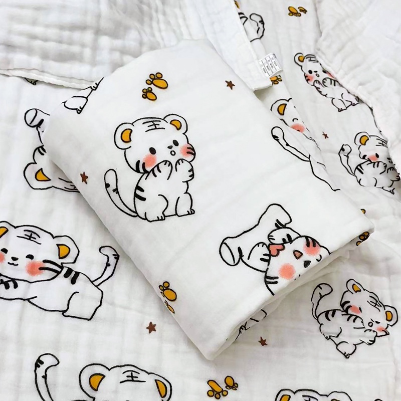 Kain Muslin Selimut Lucu Bayi Newborn Kain Multifungsi Alas Tidur Bayi Anak Impor Baby Blanket Tebal