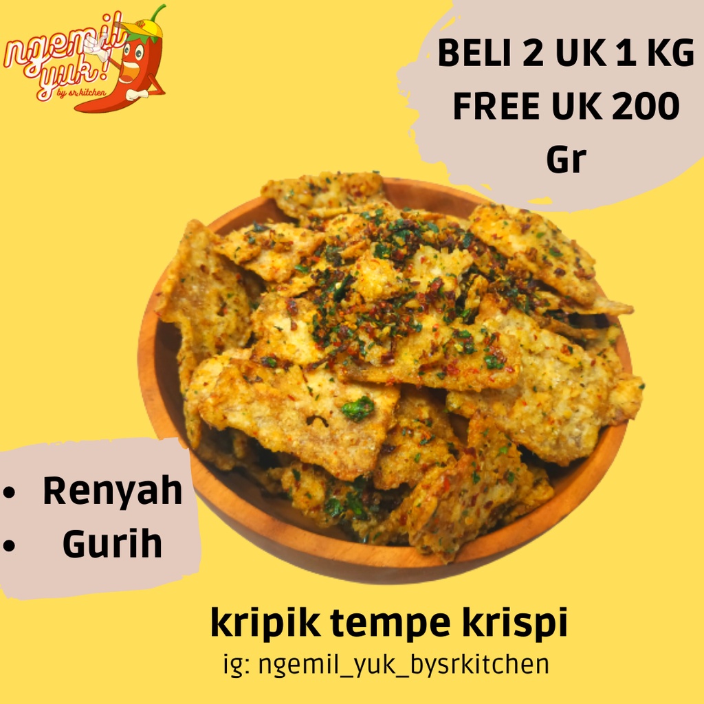 

Makanan ringan kiloan snack kripik tempe pedas daun jeruk enak murah COD