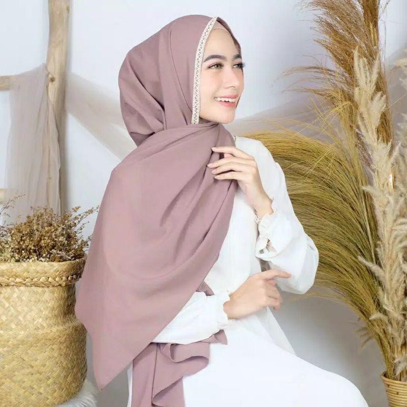 PASHMINA TALI RENDA JAHIT TEPI PREMIUM QUALITY