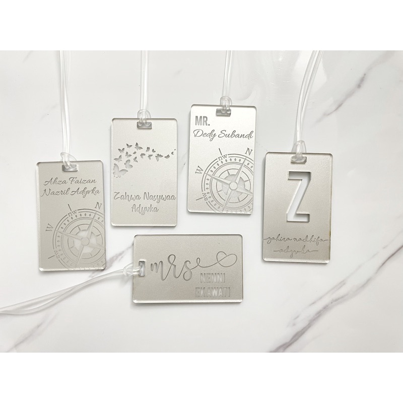 BAG TAG | LUGGAGE TAG ACRYLIC / Akrilik | Tali Koper | Identitas Tas Koper
