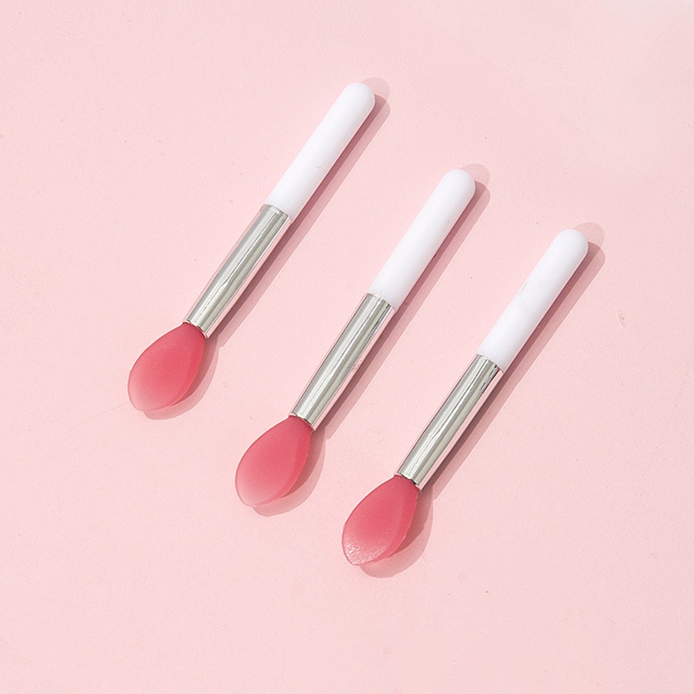 【COD Tangding】5pcs/set Silicone Lip Brush PVC Bag Packaging Rod Lip Mask Brush Lipstick Makeup Brush