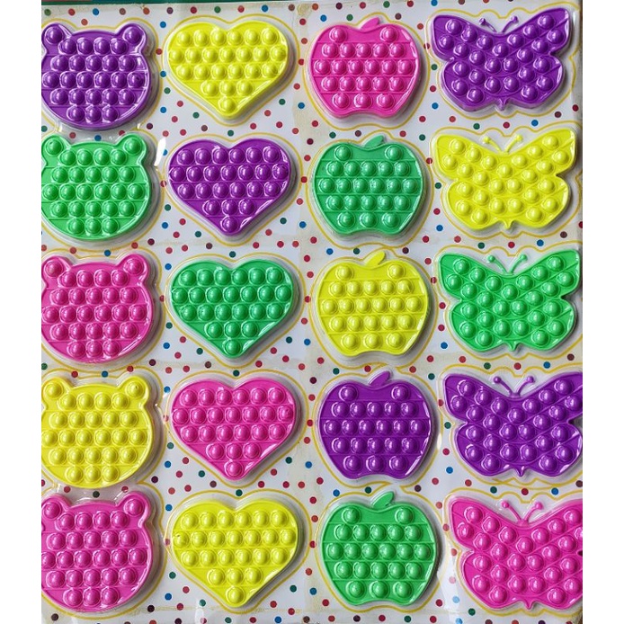 Pop It Rainbow Pop It Mini Lembaran Isi 20 Pcs
