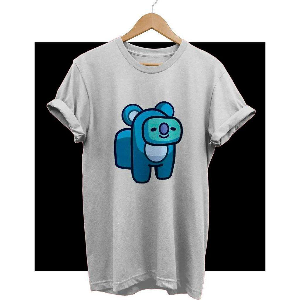 KAOS TSHIRT AMONG US FACE KOYA BT21 BTS KATUN COMBED 30S