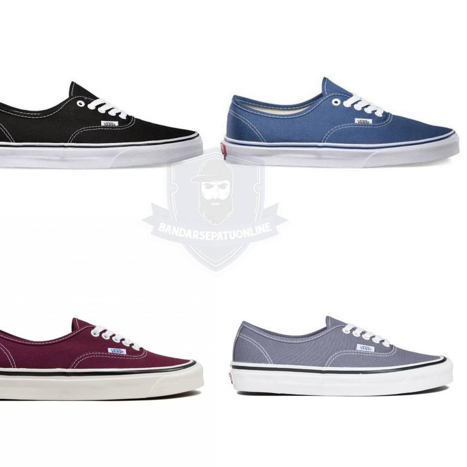 Serba Murah  [GRADE ORIGINAL] SEPATU VANS AUTHENTIC BLACK BIRU NAVY MERAH MAROON ABU GRAY IMPORT VIE
