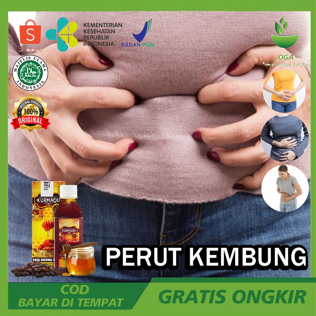 Obat Perut Kembung Dan Begah - Perut Keras - Asam Lambung Mual - Kurmaqu Madu Herbal Asli Terbukti 1