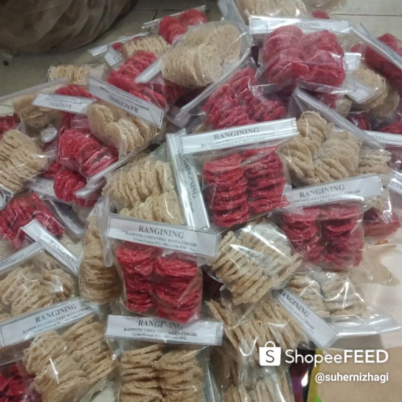 

Rangining mentah isi 20 pcs/makanan tradisional/ rangining singkong/ rangining Aci/ makanan ringan