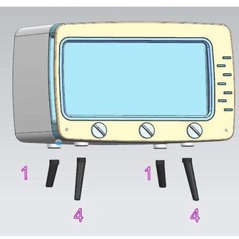 Kotak Tissue Tisu Tisue Box Bentuk TV Retro Jadul dan Stand Holder Dengan Kaki Multifungsi Terbaru