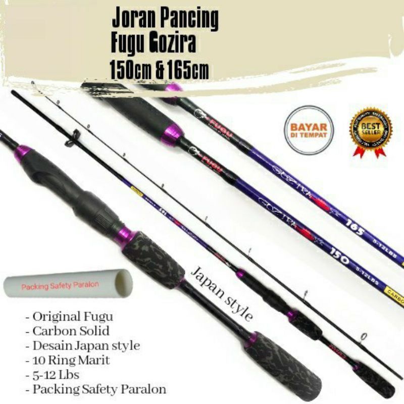 Joran Fugu Gozira dan Daihan Kenzaki Carbon Solid 120 135 150 165 180 cm