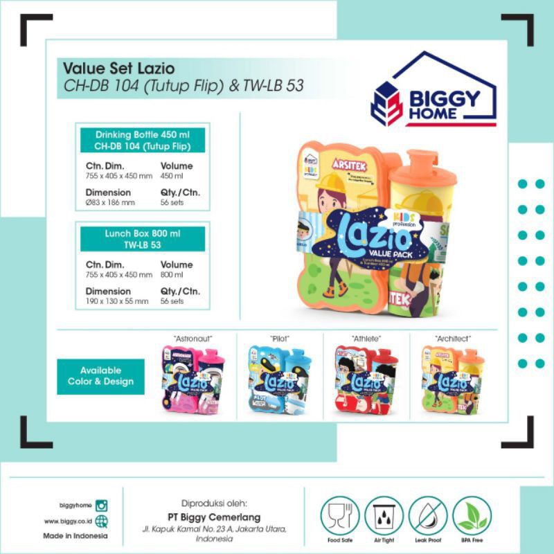 Kotak Makan Set BIGGY Lazio Value Pack
