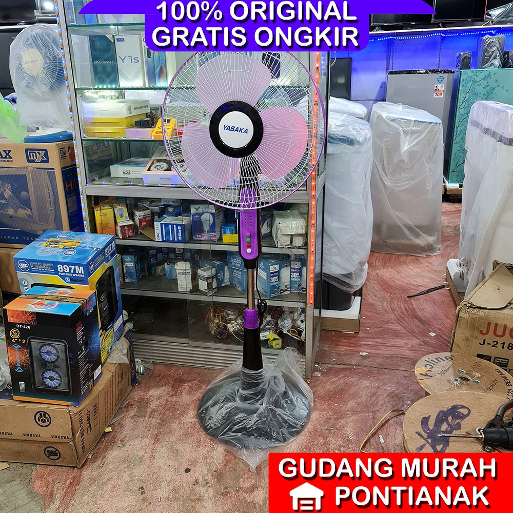 Stand Fan Yasaka 16 16&quot; Inch in inci HIJAU / ungu BIRU / UNGU pink dadu / Kipas angin berdiri murah Plastik