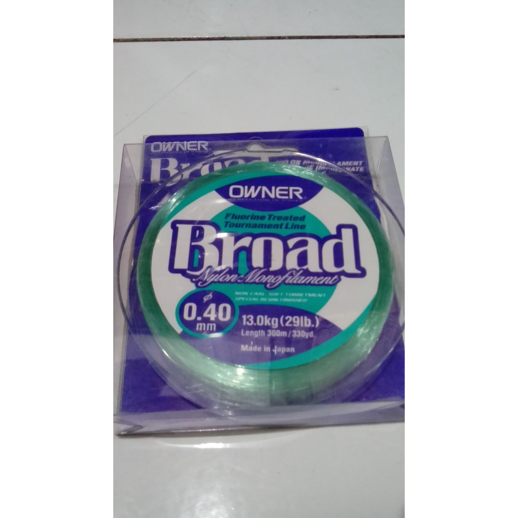 Senar Owner Broad Japan Quality Size 0.40mm 29Lb 13Kg TERBAIK