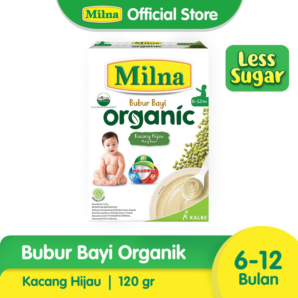 Milna Bubur Bayi Organik 120 Gr MPAsi Baby Food