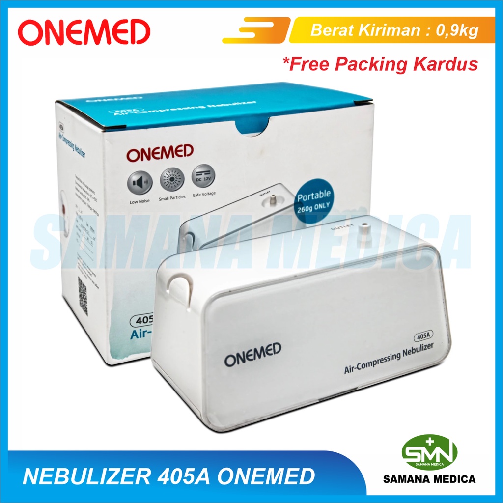 Onemed 405A Nebulizer Nebul Terapi Uap Pernafasan Asma Bronkitis Compressor Portable