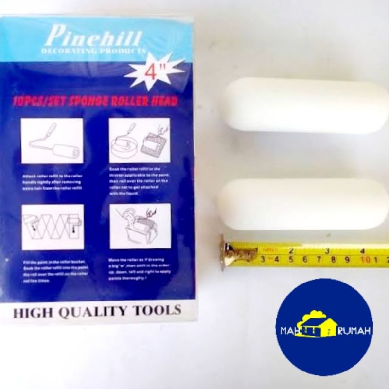 [1ktk] isi Refill Bulu Kuas Roll Rol Cat Kapal Minyak - PINEHILL 4&quot; 4inch SPONGE SPONS  BUSA