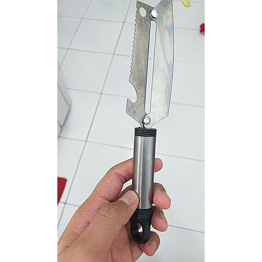 Pisau Peeler dapur 4 in 1 Stainless Pisau Kupas Buah Pisau Kupas Sayur Acar