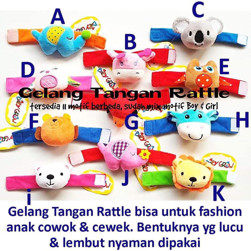 Gelang Tangan Rattle Anak Cute Animal