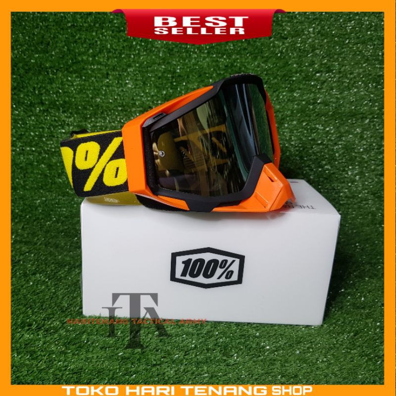 KACAMATA GOOGLE MOTOR CROSS ORANGE HITAM