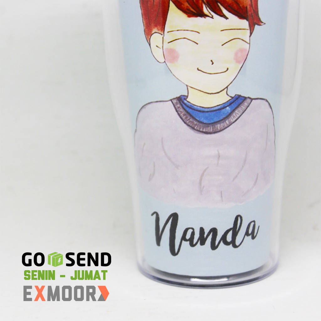 Tumbler Kado Ulang Tahun Laki-laki Doodle Casual