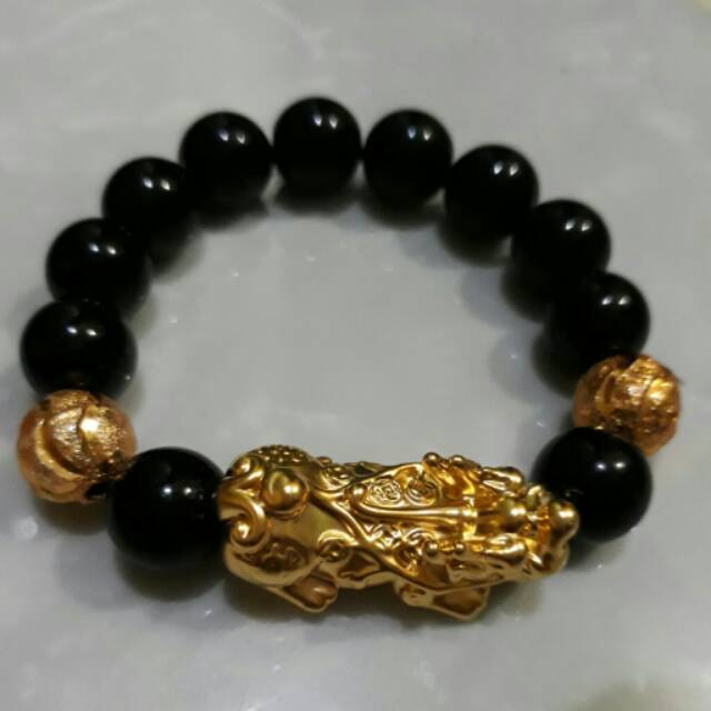 Gelang naga pixiu gold 24k emitasi hongkong PREMIUM
