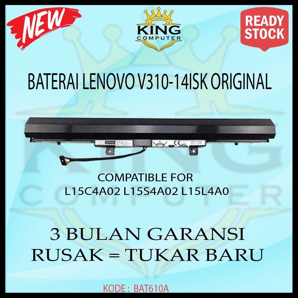 BATERAI BATERE LAPTOP LENOVO V310-14ISK L15C4A02 ORIGINAL