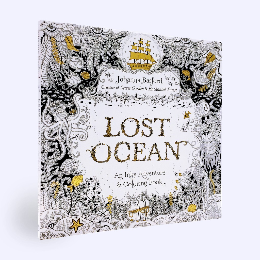 Lost Ocean By Johanna Basford An Inky Adventure Coloring Book For Adult Shopee Indonesia