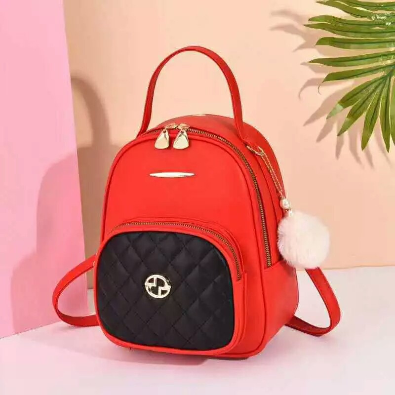 JK  1KG 749 MUAT 2PCS TAS RANSEL SELEMPANG FASHION IMPORT MULTIFUNGSI