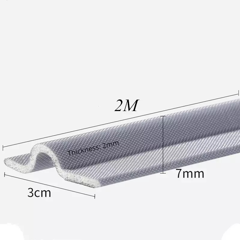 2M Multifunctional Self Adhesive Window Seal Strip/Wearable Sliding Door Gap Filler PU Foam Windproof Soundproof Strips/Dust-proof Insect Sealing Tape